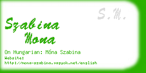 szabina mona business card